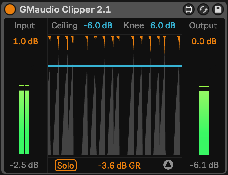 GMaudio Clipper - Max For Live Audio Effect Device